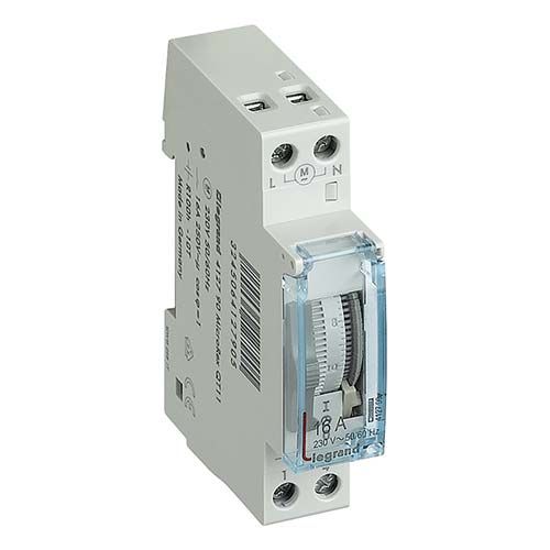 Interrupteur horaire Legrand 16A monophasé journalier 1 module - vue de dessus