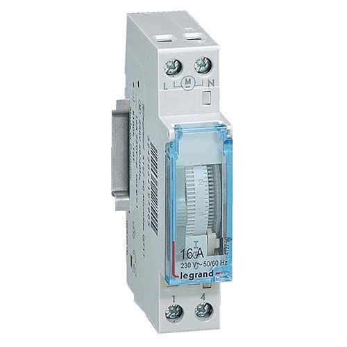 Interrupteur horaire Legrand 16A monophasé journalier 1 module
