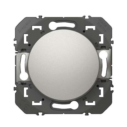 Interrupteur va-et-vient Legrand Dooxie finition alu - vue de face