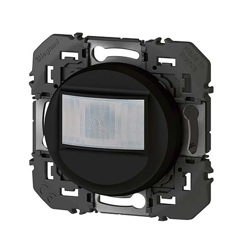 Détecteur de mouvement 3 fils Legrand Dooxie noir mat - vue de profil