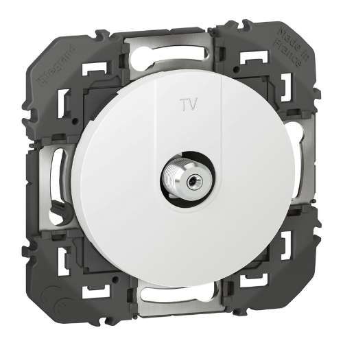 Prise TV type F blindée blanc Legrand Dooxie