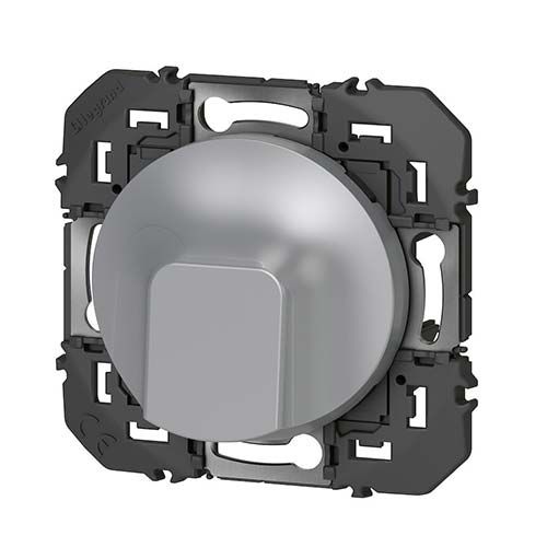Sortie de câble Legrand Dooxie finition alu - vue de profil
