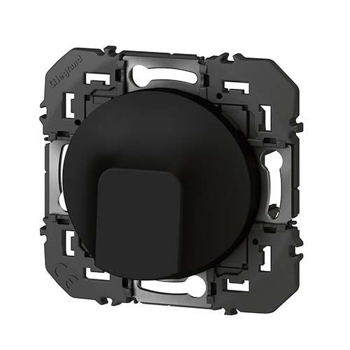 LEGRAND Dooxie Sortie de câble noir - vue de profil