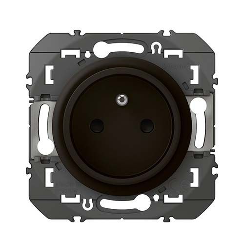 Prise Easyréno Legrand Dooxie noir mat - vue de face