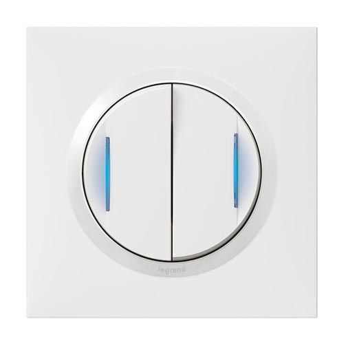 LEGRAND DOOXIE Transformeur 5 fonctions va et vient et poussoir lumineux complet blanc