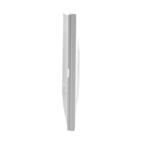 plaque 2 postes Legrand Dooxie® blanc avec bague chromée - vue de côté