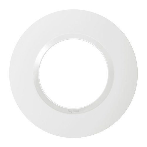Plaque ronde Legrand Dooxie blanc - vue de face