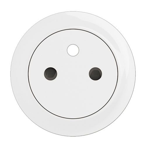 Enjoliveur blanc Legrand Céliane pour prise 2P+T - vue de face