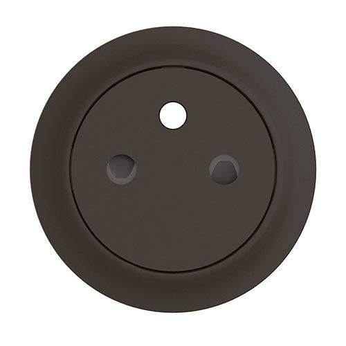Enjoliveur noir Legrand® New Celiane pour prise 2P+T - vue de face