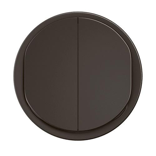 Enjoliveur double noir Legrand® New Celiane - vue de face