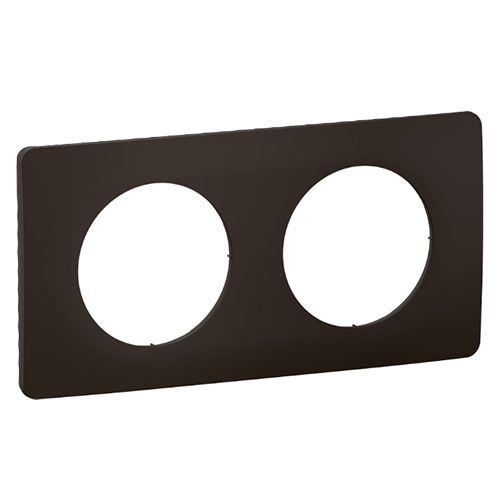 plaque 2 postes noir mat Legrand® New Celiane