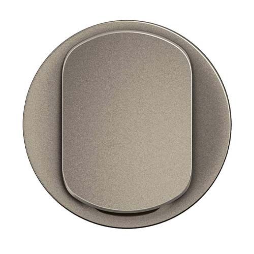Enjoliveur simple allumage coloris titane Legrand New Céliane - vue de face