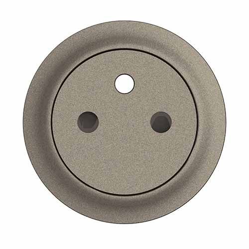 Enjoliveur titane Legrand New Celiane pour prise 2P+T - vue de face