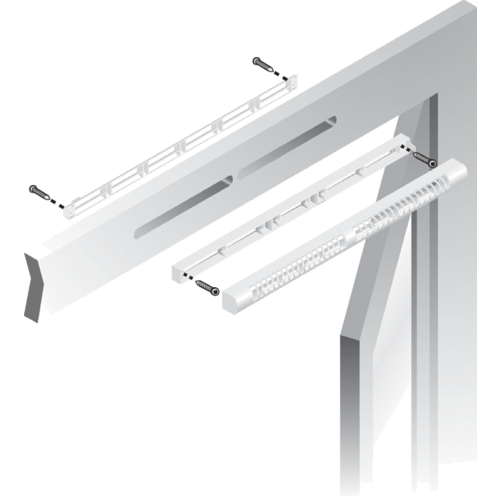 ALDES Emma Entrée d'air autoréglable 20/30/45m3/h 33dB - schéma fixation