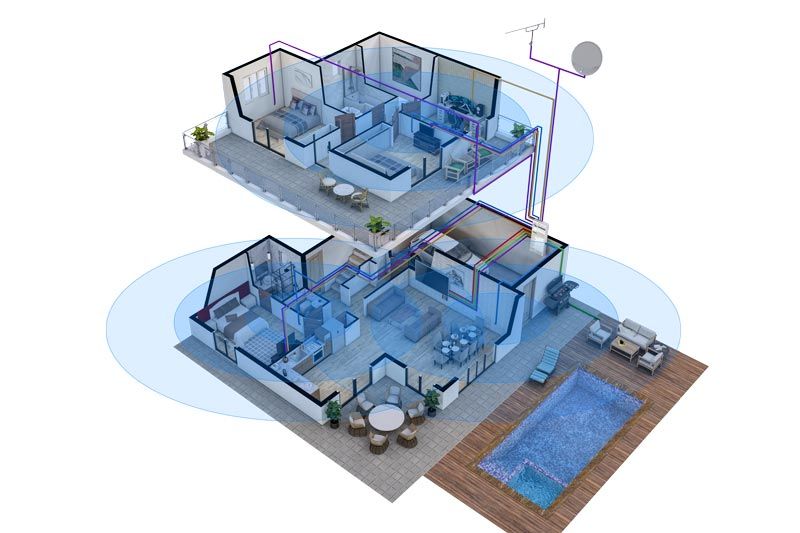Plan de couverture de la prise RJ45 Home Connect Ikepe
