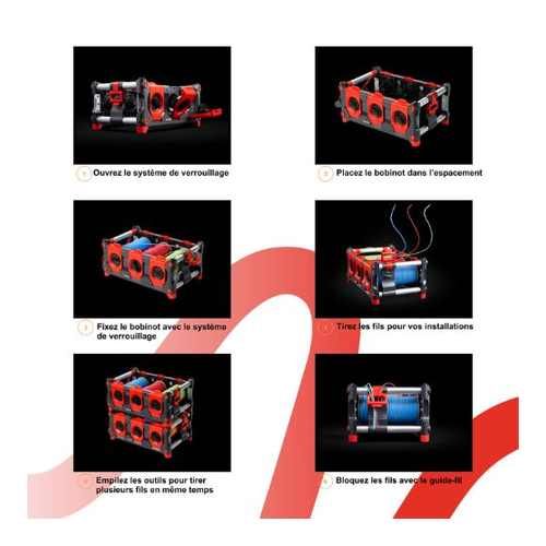 Bobine de 100m de fil électrique rigide H07VU Nexans Mobiway Pop 2,5mm² rouge