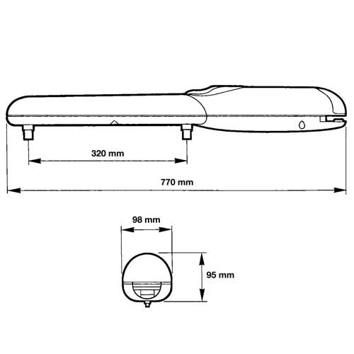 Schéma kit de motorisation pour portail Nice