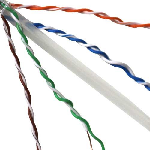 Zoom câble RJ45 informatique extérieur catégorie 6 F/UTP 4P 350Mhz Omelcom EASYLINK