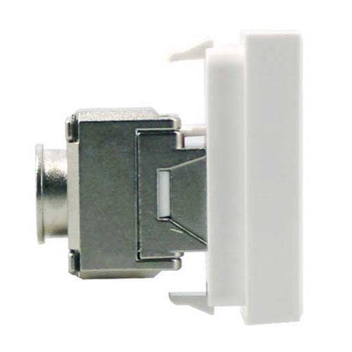 Lot de 4 prises RJ45 OMELCOM catégorie 6A 2 modules - vue côté du produit