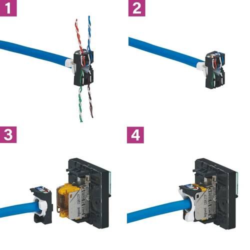 Tutoriel installation prise RJ45 STP Cat 6 Legrand Dooxie
