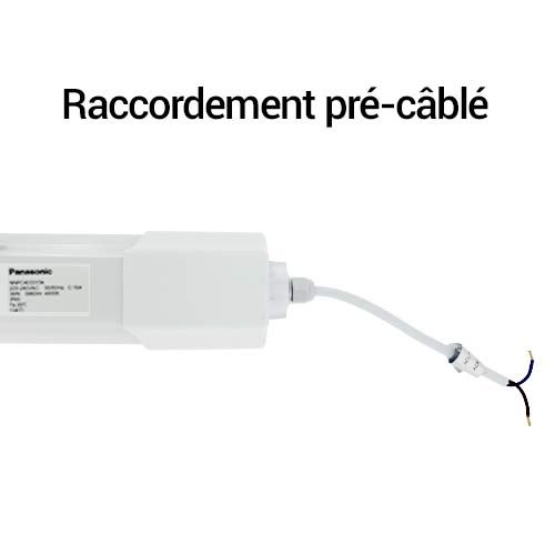 PANASONIC Réglette LED intégrée étanche 230V 36W 3960lm 120cm blanc - raccordement pré câblé