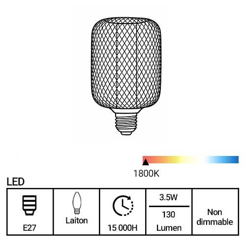Fiche technique ampoule LED Paulmann Metallic Glow