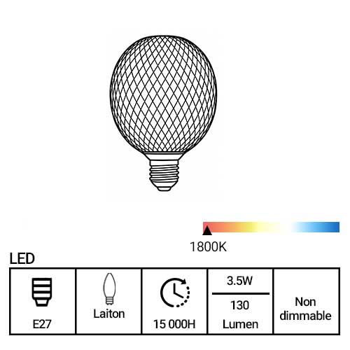 Fiche technique ampoule LED Paulmann Metallic Glow