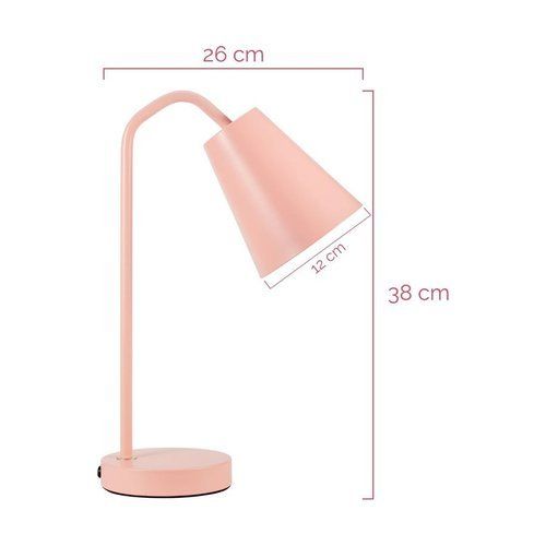 lampe à poser Pauleen True Shine E14 rose - dimensions