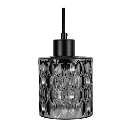 Suspension Pauleen Gleaming Magic en verre noir fumé