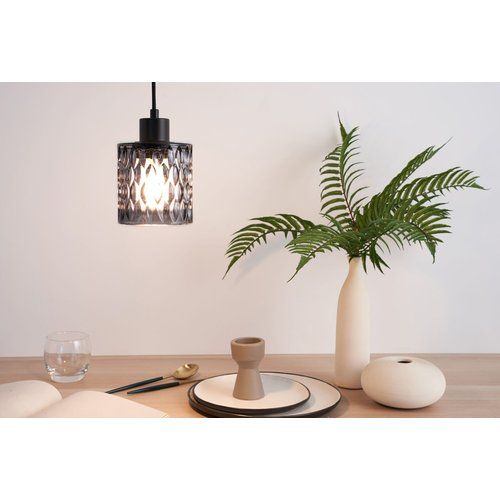 Suspension Pauleen Gleaming Magic en verre noir fumé - photo ambiance intérieur