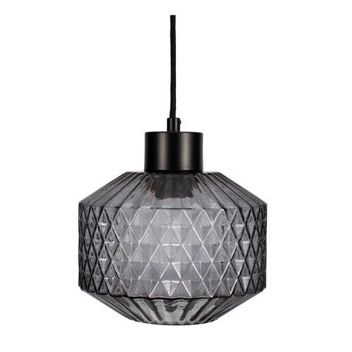 Suspension Paulmann Gleaming Smoke en verre fumé noir