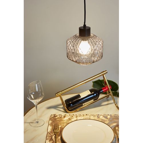 Suspension Paulmann Gleaming Smoke en verre fumé noir idéale au dessus d'une table