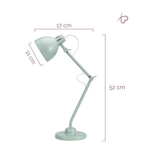 Dimensions de la lampe à poser Paulmann True Buddy métal vert satiné
