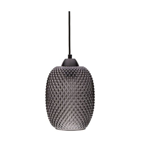 luminaire suspension Paulmann design verre fumé et noir