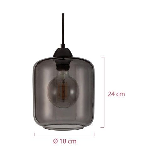 Dimensions de la suspension Paulmann Magic Glamour verre fumé noir