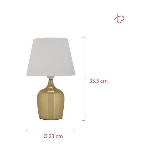 Dimensions de la lampe à poser Paulmann Golden Glamour