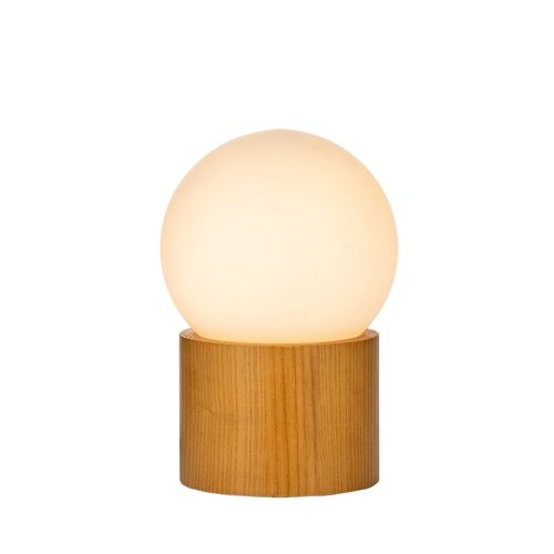 Lampe à poser Woody Shine Paulmann éclairée