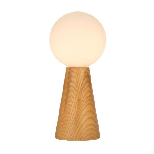 lampe à poser Woody Soul Paulmann éclairée