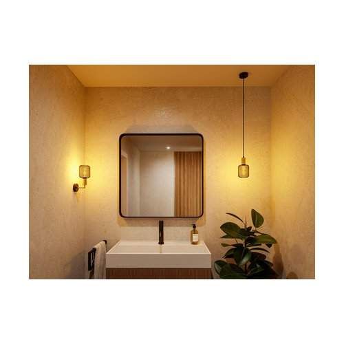 applique Ravi Paulmann noir et doré - photo ambiance salle de bain