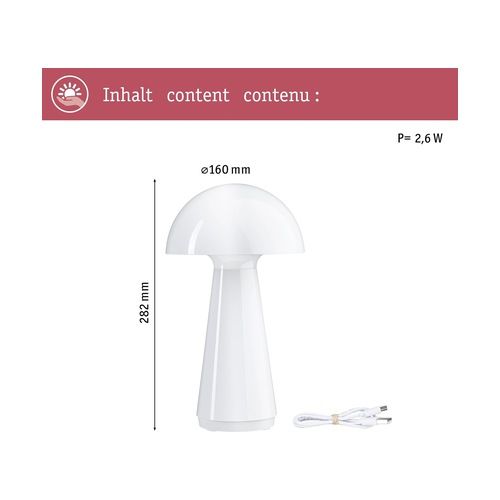 Dimensions du luminaire LED Paulmann Onzo