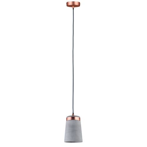 Suspension Neordic Stig Paulmann coloris gris/cuivre finition béton et métal