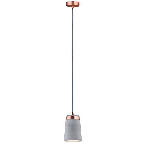 Suspension Neordic Stig Paulmann coloris gris/cuivre finition béton et métal