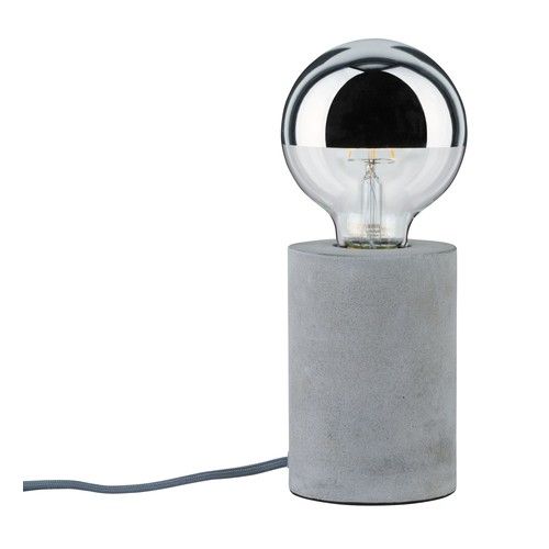 lampe à poser Paulmann Neordic béton gris avec ampoule décorative