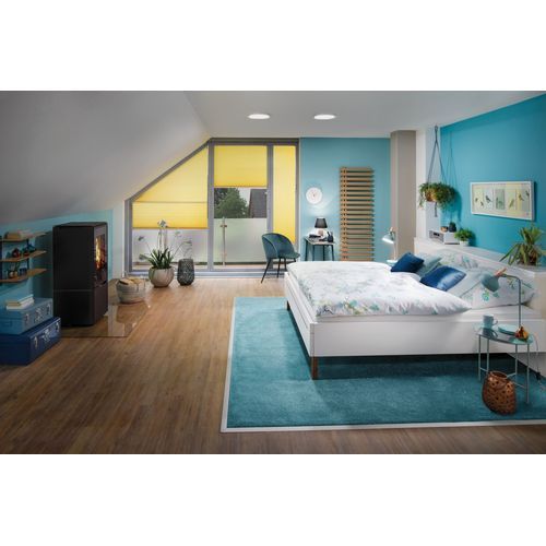 lampe à poser Paulmann Neordic avec abat-jour en tissu idéale dans une chambre