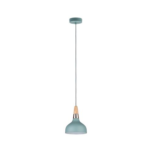 suspension Paulmann Neordic Juna vert satiné, bois et métal