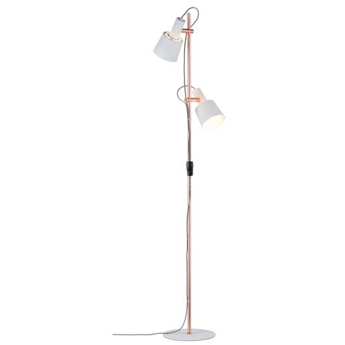 lampadaire Paulmann Neordic Haldar E14 blanc et cuivre