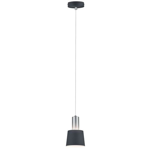 suspension Neordic Haldar Paulmann gris foncé et chrome mat