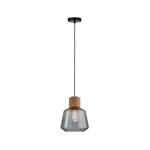 suspension Paulmann Neordic Edla verre fumé et liège