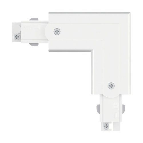 Connecteur en L intérieur pour alimentation spot LED PAULMANN URAIL coloris blanc - vue à plat