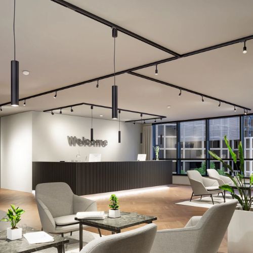 Connecteur en L pour alimentation spot LED Paulmann URAIL intérieur noir - photo ambiance